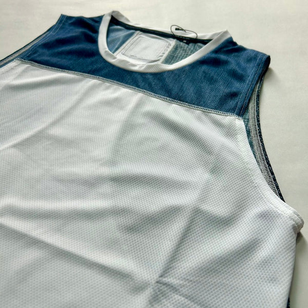 陸上用シャツ MMA Racing sleeveless with Ranor XS MMA×RYOGEN Sleeve-less（Unisex / Denim×Check×White）MMA