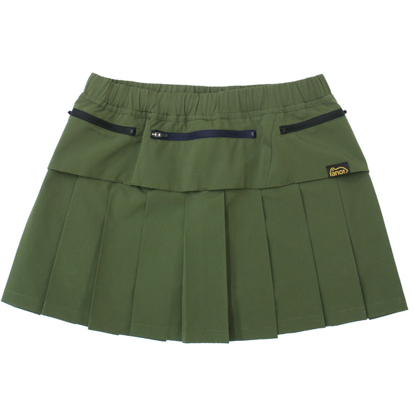 Pleats Skirt with Inner（Women's / Olive）Ranor