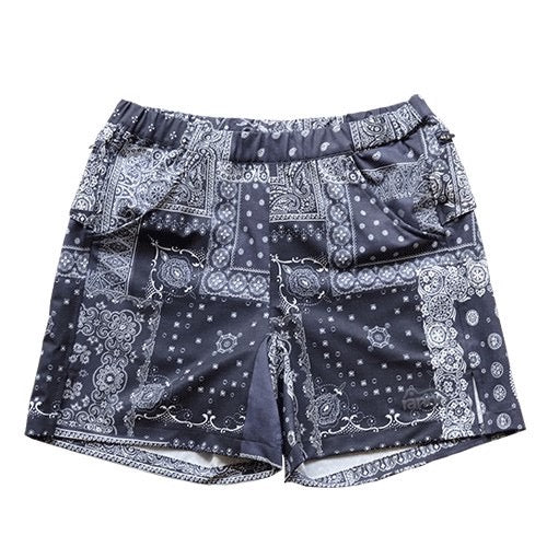 BANDANA Middle Shorts V3（Unisex / Black）Ranor