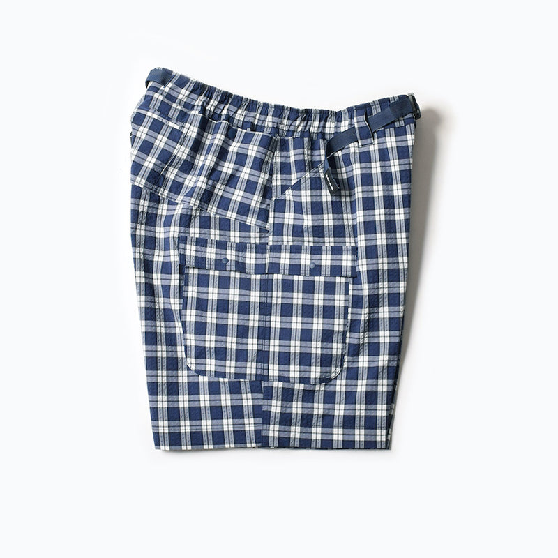 COOLMAX 8pocket WIde Shorts（Unisex / Blue Check）