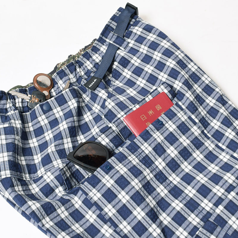 COOLMAX 8pocket WIde Shorts（Unisex / Blue Check）