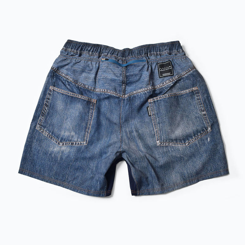 Denim Print Run Shorts Standard（Unisex / Denim 60）MMA – MONKEY