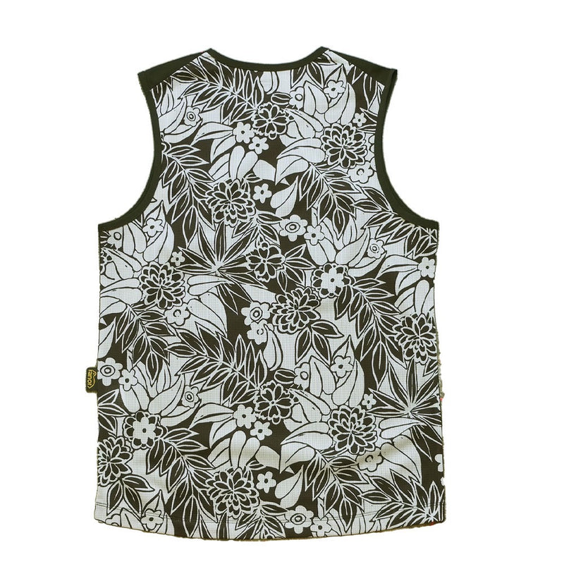 Leaf Pattern No Sleeve（Unisex / Black）Ranor