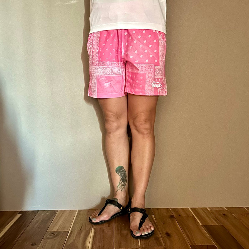 BANDANA Middle Shorts V3（Unisex / Pink）Ranor
