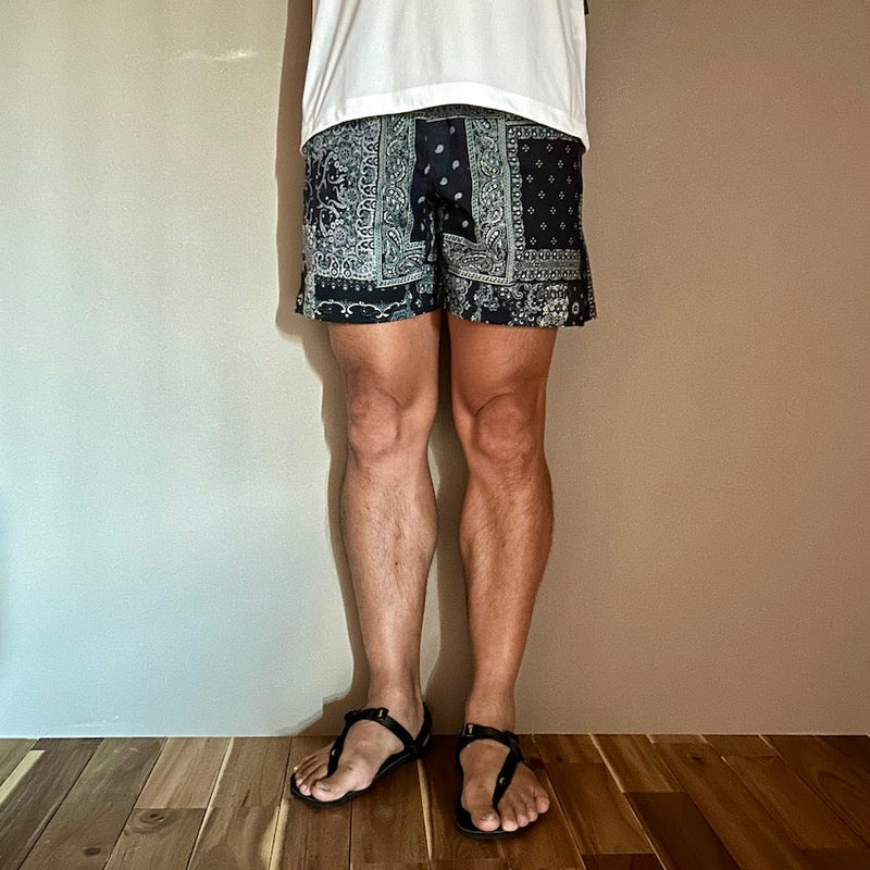 BANDANA Middle Shorts V3（Unisex / Black）Ranor – MONKEY CREW 