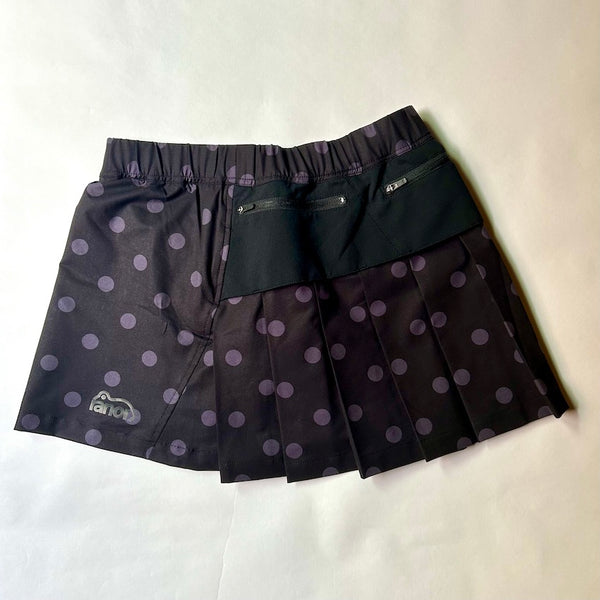 Dots Pleats Skirt with Inner（Women's / Gray）Ranor