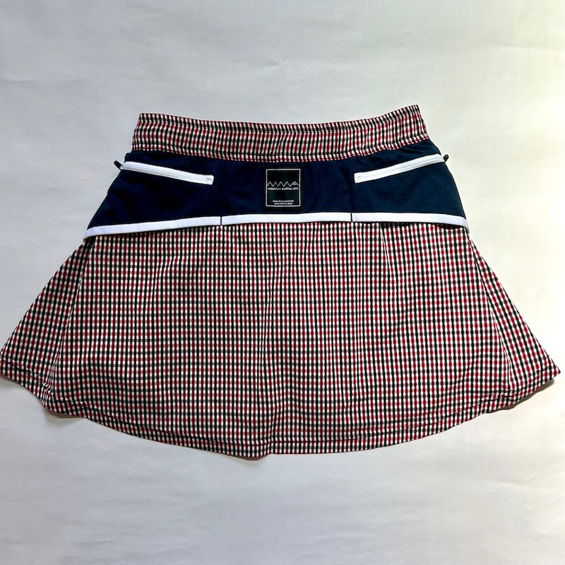Front Pleats Run Skirt（Women's / Red Check）MMA