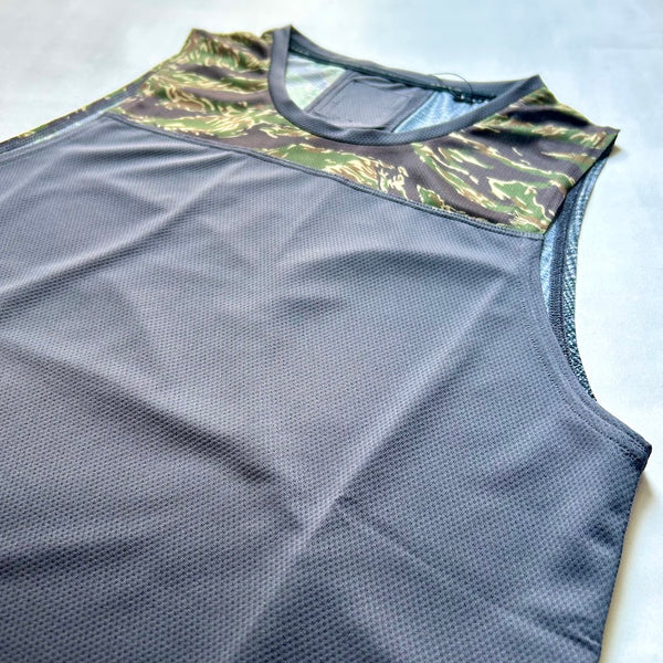 MMA×RYOGEN Sleeve-less（Unisex / Tiger Camo×Check×Gray）MMA