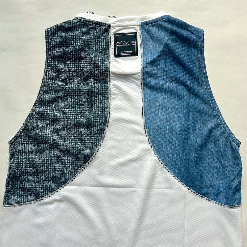 MMA×RYOGEN Sleeve-less（Unisex / Denim×Check×White）MMA