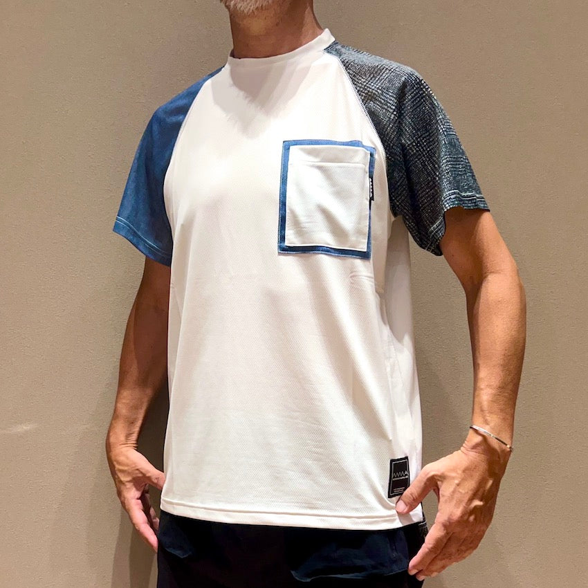 ユ*チ様 MMA__RYOGEN Mesh Raglan Tee MMA×RYOGEN Mesh Raglan Tee（Unisex / Denim×Check×White）MMA