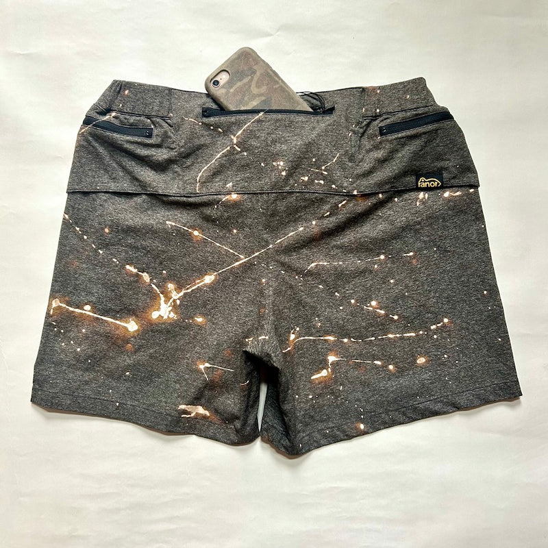 Hand Print Middle Shorts（Unisex / Chacoal Gray）ranor