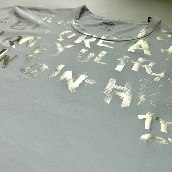 Haku Print T-Shirts（Unisex / White×Silver）Ranor