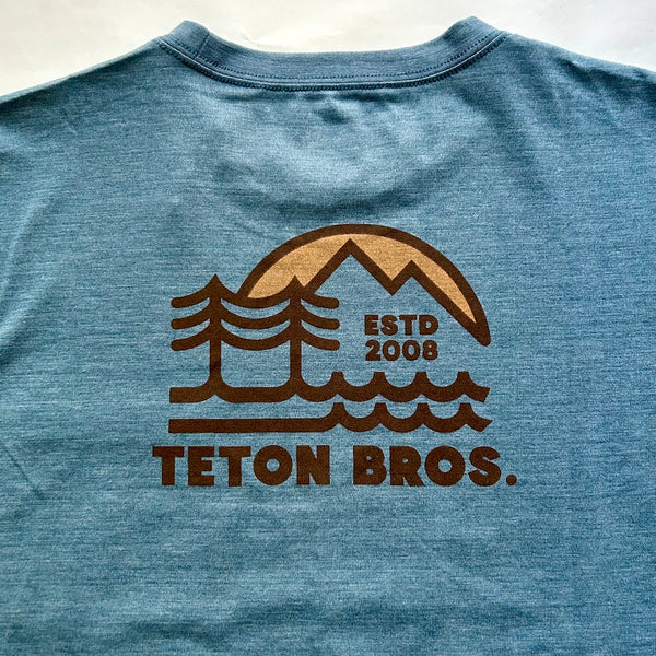 TB Monoline L/S Tee（Unisex / Blue）Teton Bros