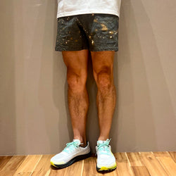Hand Print Middle Shorts（Unisex / Chacoal Gray）ranor