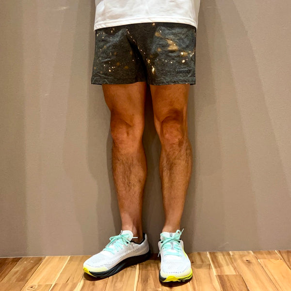 Hand Print Middle Shorts（Unisex / Chacoal Gray）ranor