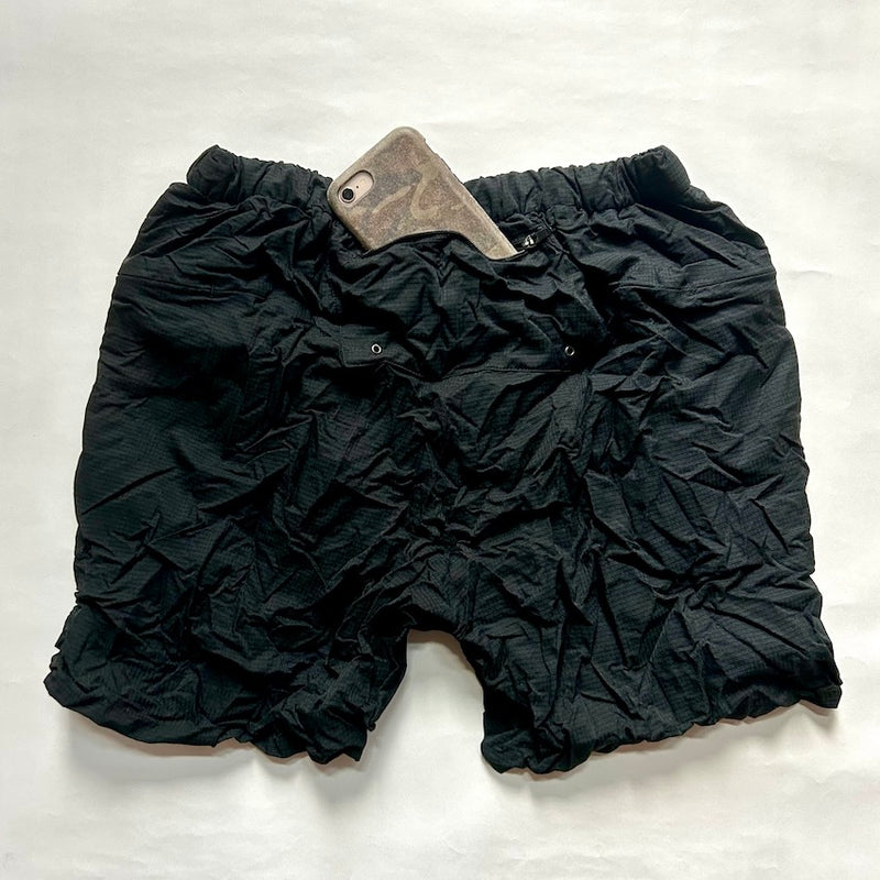 Catch Washer Middle Shorts（Unisex / Black）Ranor