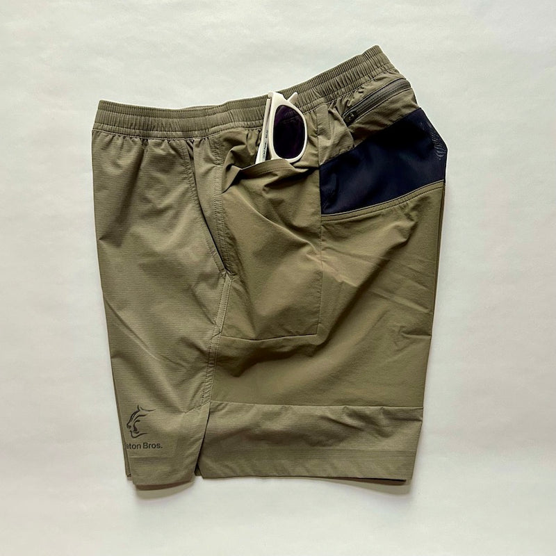 ELV1000 5.5in Hybrid Shorts (Men’s / Light Brown） Teton Bros